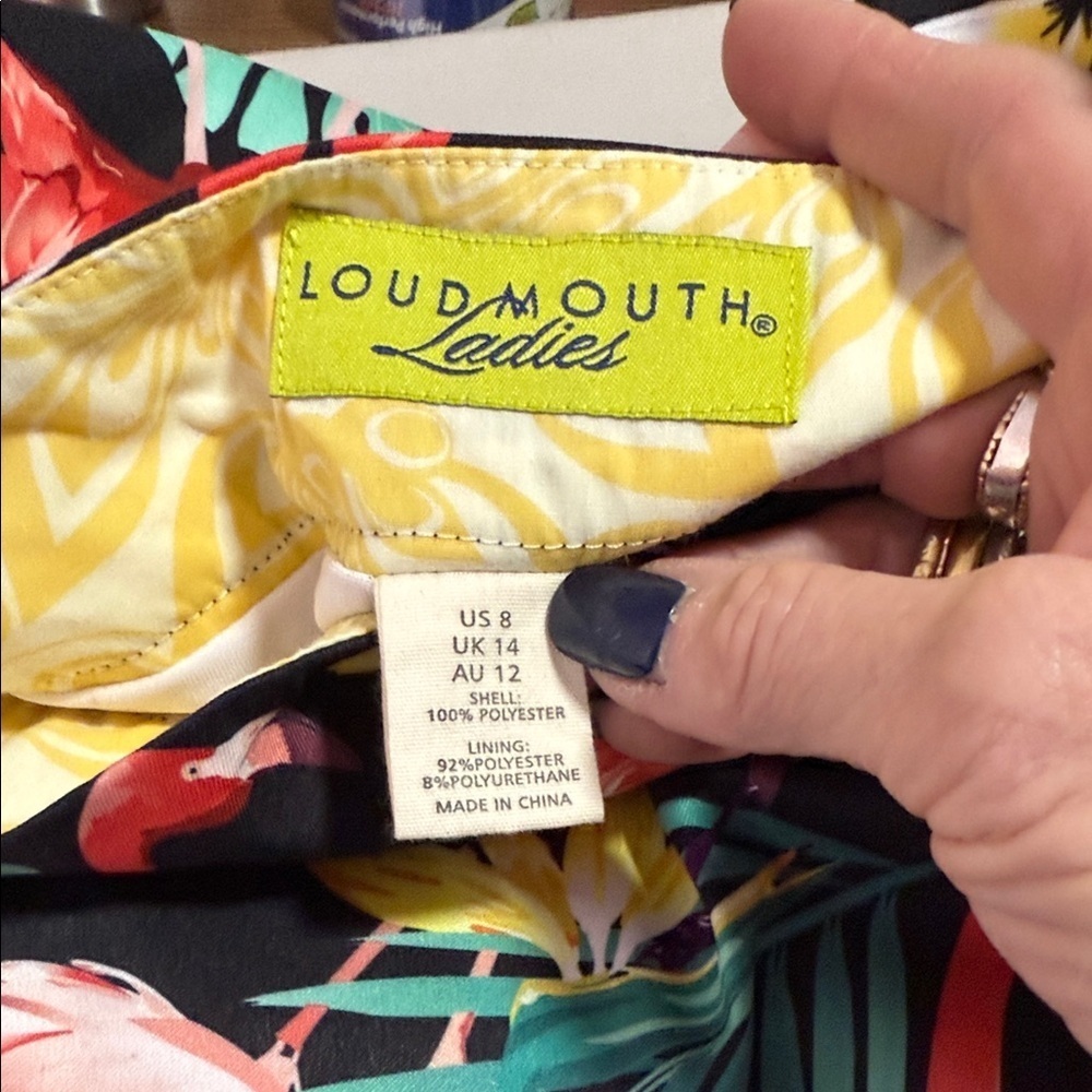 Loudmouth Golf Ladies Flamingo Bay Skort Size US8 - Picture 2 of 12